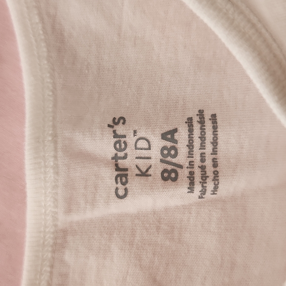 Carter's Kids size 8 white long sleeved top. - Picture 3 of 5